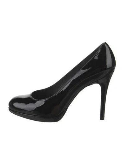 Pre-owned Stuart Weitzman Patent Leather Pumps In Black