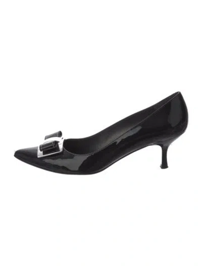 Pre-owned Stuart Weitzman Patent Leather Pumps In Black