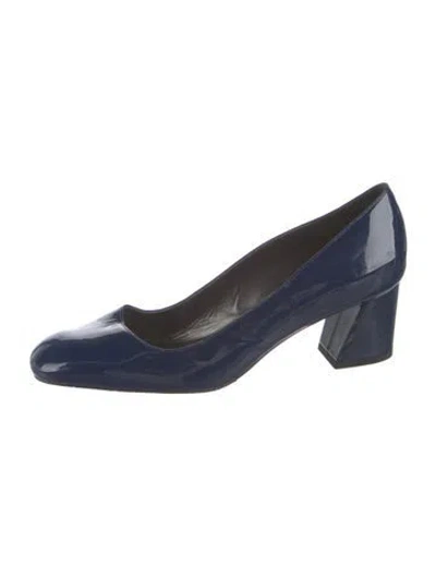 Pre-owned Stuart Weitzman Patent Leather Pumps In Blue
