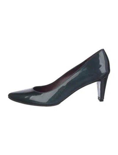 Pre-owned Stuart Weitzman Patent Leather Pumps In Blue