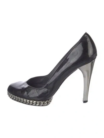 Pre-owned Stuart Weitzman Patent Leather Pumps In Blue