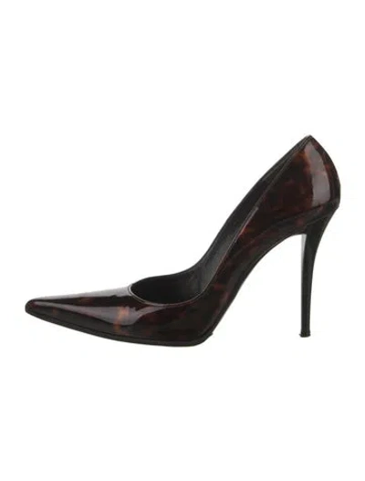 Pre-owned Stuart Weitzman Patent Leather Pumps In Brown