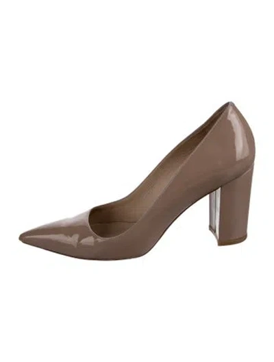 Pre-owned Stuart Weitzman Patent Leather Pumps In Neutral