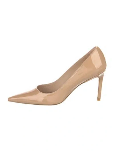 Pre-owned Stuart Weitzman Patent Leather Pumps In Neutral