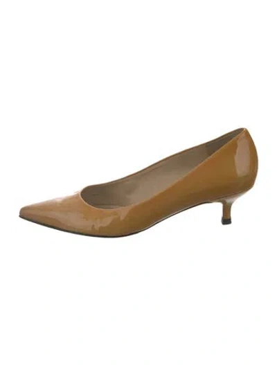 Pre-owned Stuart Weitzman Patent Leather Pumps In Neutral