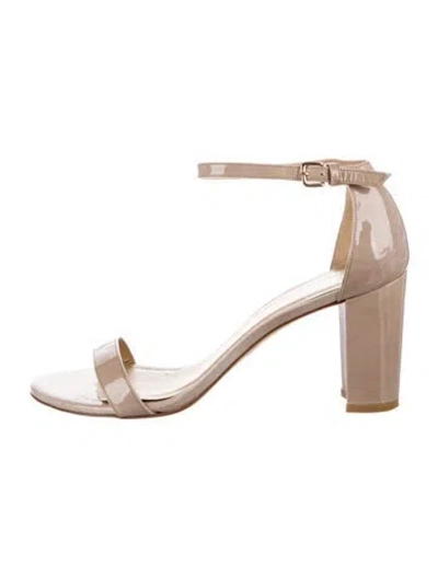 Pre-owned Stuart Weitzman Patent Leather Pumps In Neutral