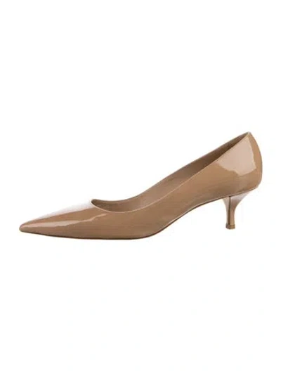 Pre-owned Stuart Weitzman Patent Leather Pumps In Neutral
