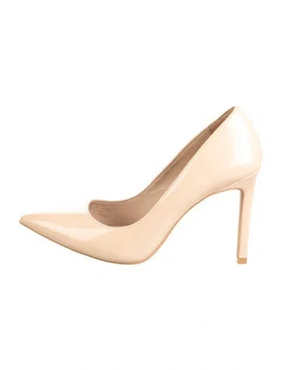 Pre-owned Stuart Weitzman Patent Leather Pumps In Neutral