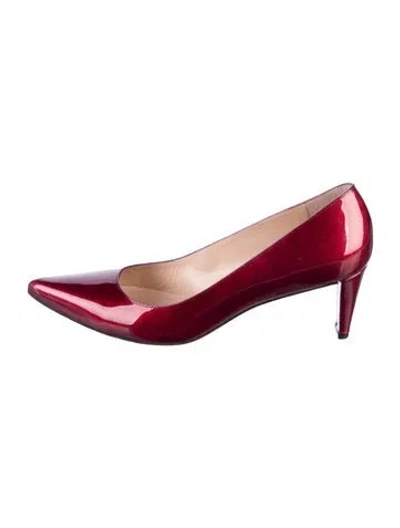 Pre-owned Stuart Weitzman Patent Leather Pumps In Red