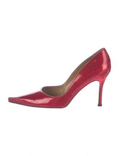 Pre-owned Stuart Weitzman Patent Leather Pumps In Red