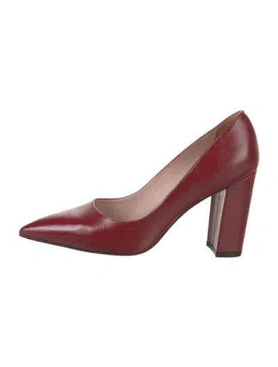 Pre-owned Stuart Weitzman Patent Leather Pumps In Red