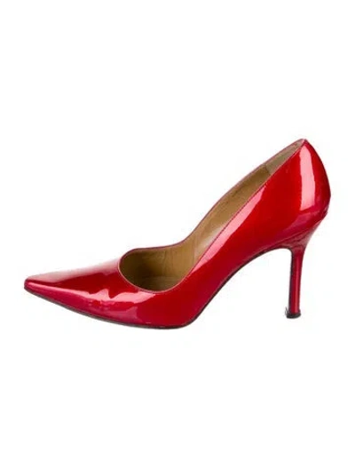 Pre-owned Stuart Weitzman Patent Leather Pumps In Red