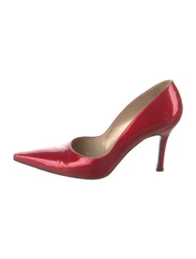 Pre-owned Stuart Weitzman Patent Leather Pumps In Red