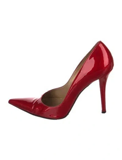 Pre-owned Stuart Weitzman Patent Leather Pumps In Red