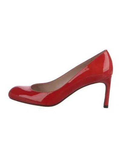 Pre-owned Stuart Weitzman Patent Leather Pumps In Red
