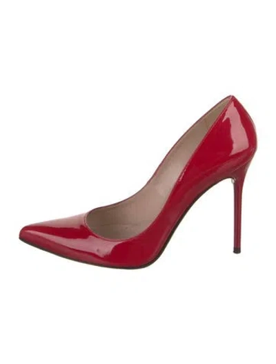 Pre-owned Stuart Weitzman Patent Leather Pumps In Red