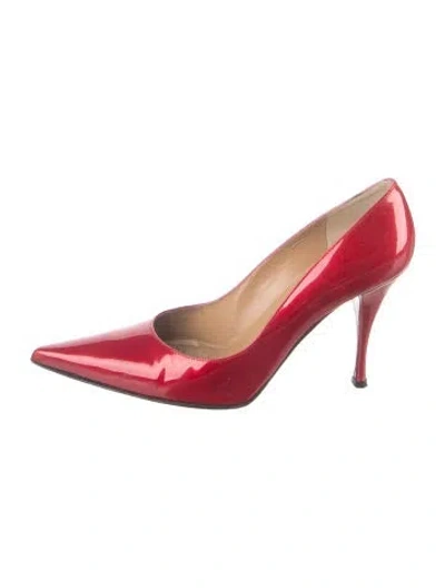 Pre-owned Stuart Weitzman Patent Leather Pumps In Red