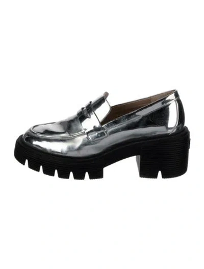 Pre-owned Stuart Weitzman Patent Leather Pumps In Silver