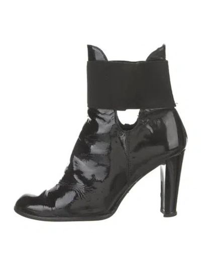 Pre-owned Stuart Weitzman Patent Leather Rain Boots In Black