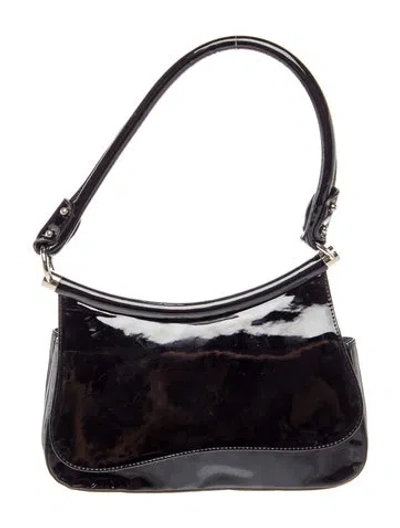 Pre-owned Stuart Weitzman Patent Leather Shoulder Bag In Black