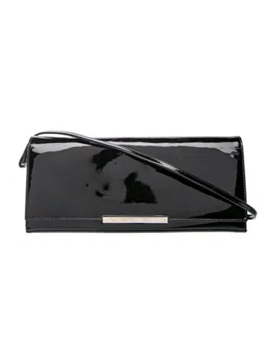 Pre-owned Stuart Weitzman Patent Leather Shoulder Bag In Black
