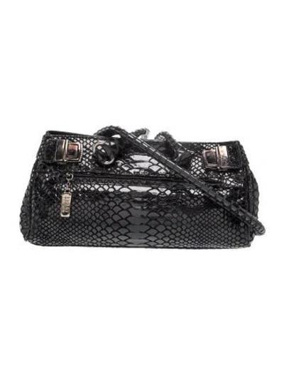 Pre-owned Stuart Weitzman Patent Leather Shoulder Bag In Black