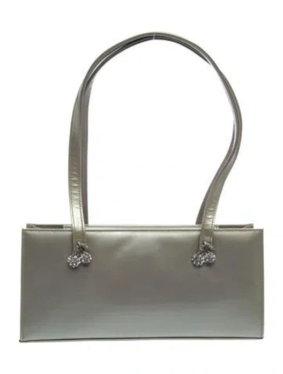 Pre-owned Stuart Weitzman Patent Leather Shoulder Bag In Grey