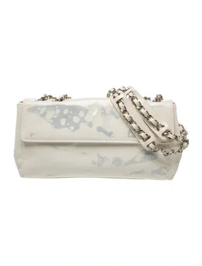 Pre-owned Stuart Weitzman Patent Leather Shoulder Bag In Neutrals