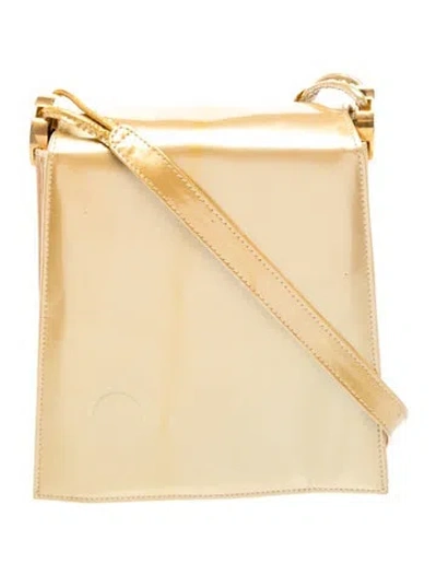 Pre-owned Stuart Weitzman Patent Leather Shoulder Bag In Yellow
