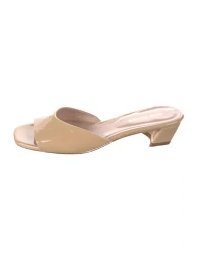 Pre-owned Stuart Weitzman Patent Leather Slides In Multicolor