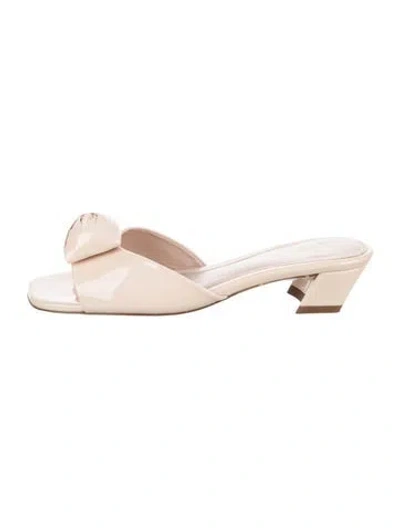 Pre-owned Stuart Weitzman Patent Leather Slides In Pink