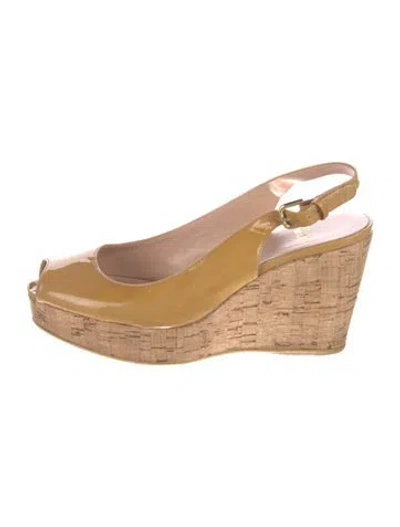 Pre-owned Stuart Weitzman Patent Leather Slingback Pumps