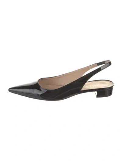 Pre-owned Stuart Weitzman Patent Leather Slingback Pumps In Black