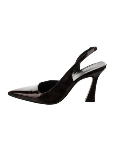 Pre-owned Stuart Weitzman Patent Leather Slingback Pumps In Multi