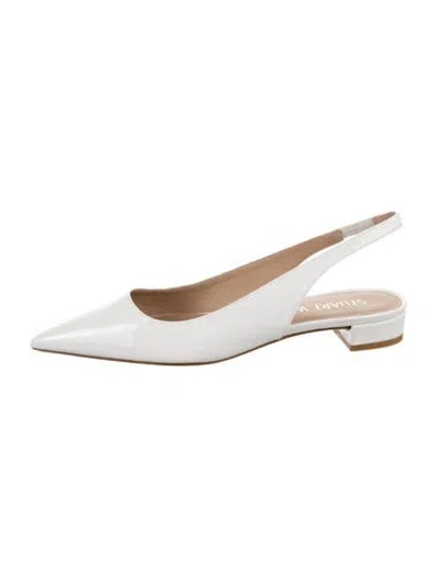 Pre-owned Stuart Weitzman Patent Leather Slingback Pumps W/ Tags In Neutral