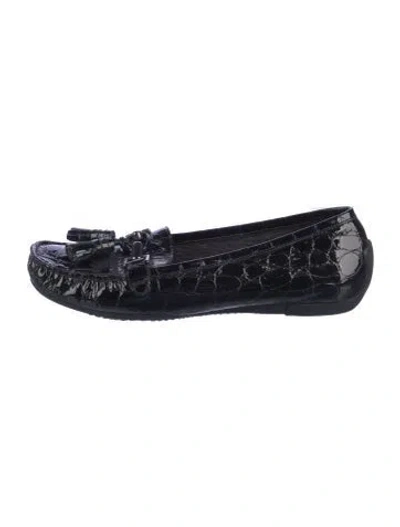 Pre-owned Stuart Weitzman Patent Leather Tassel Accents Ballet Flats In Multi