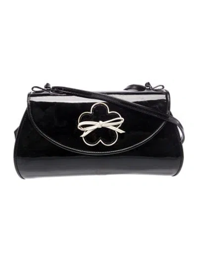 Pre-owned Stuart Weitzman Patent Leather Top Handle Bag In Black