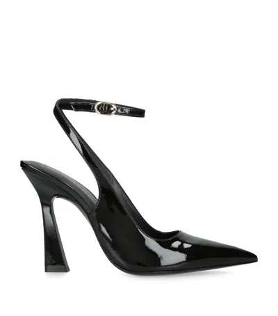 Stuart Weitzman Patent Leather Vinnie Pumps 100 In Black