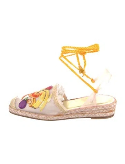 Pre-owned Stuart Weitzman Patterned Espadrilles In Multi