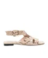 Stuart Weitzman Patterned Flat Sandals In Neutral