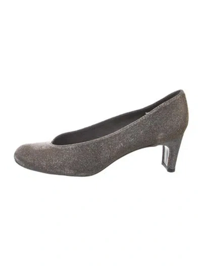 Pre-owned Stuart Weitzman Patterned Glitter Accents Pumps In Multi