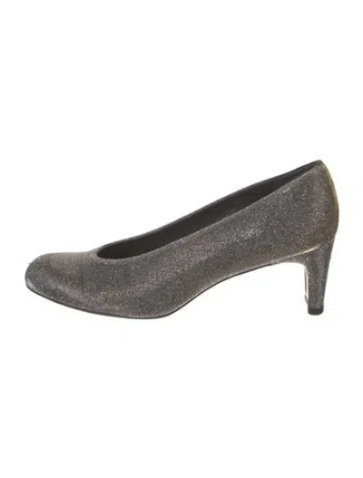 Pre-owned Stuart Weitzman Patterned Pumps In Gray
