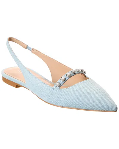 Stuart Weitzman Pearl Denim Slingback Flat In Blue