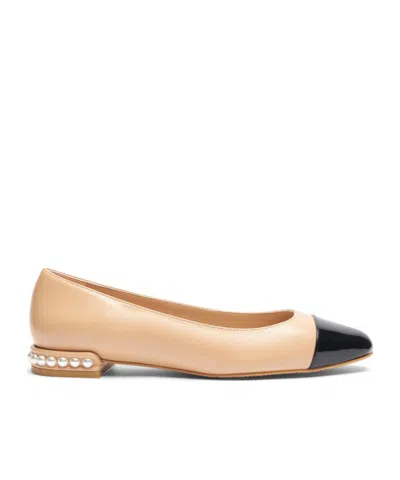 STUART WEITZMAN PEARL FLAT LEATHER BALLERINA SHOES