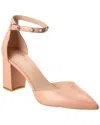 Stuart Weitzman Pearl Strap Block 75 Leather Pump In Multi