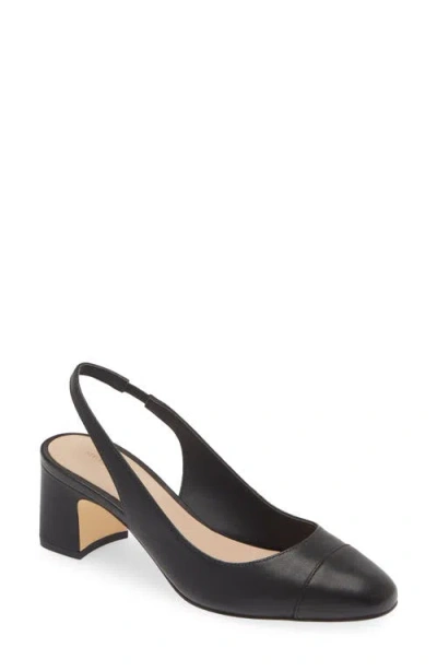 Stuart Weitzman Pearla T-strap Slingback Sandal In Black