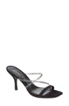 Stuart Weitzman Strapeze 85mm Crystal-embellished Sandals In Platino