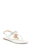 Stuart Weitzman Pearla T-strap Slingback Sandal In White