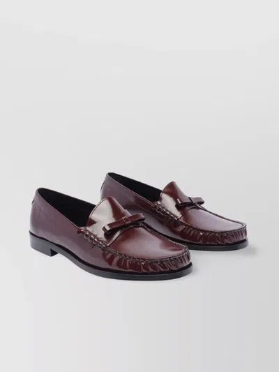 Stuart Weitzman Penny Strap Loafers Glossy Finish