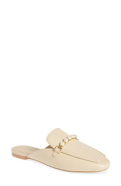Stuart Weitzman Perla Imitation Pearl Mule In Museline